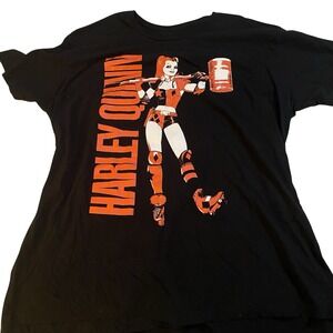 Harley Quinn DC Comics T Shirt Womens 2XL Black Graphic Batman Villain Tee‎